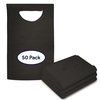 Proheal Disposable Adult Bibs Tie Back  Perfect for Seniors Painting  Eating  Black 50 Pack 50PK PH-16420H